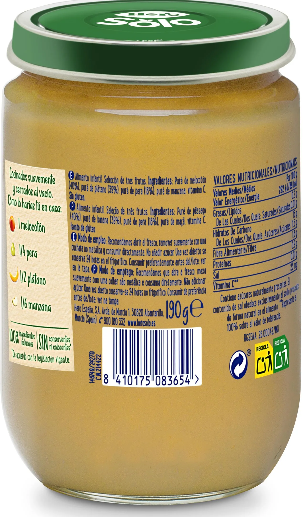 Tarrito Selección de Tres Frutas