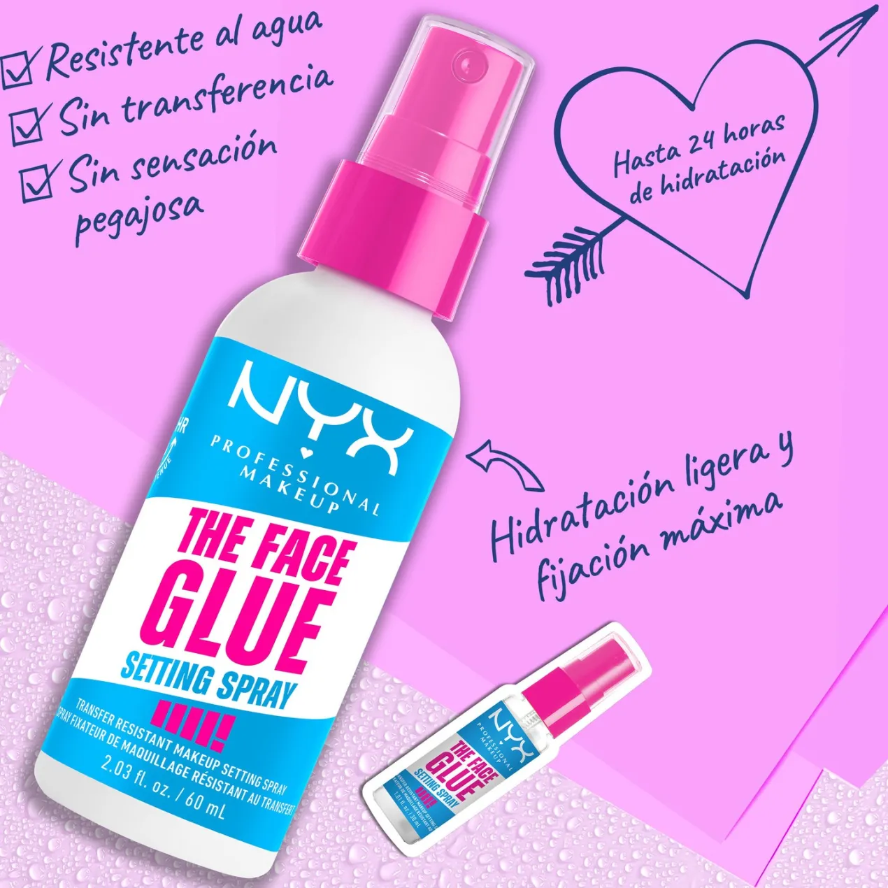 The Face Glue Setting Spray Fijador de Maquillaje