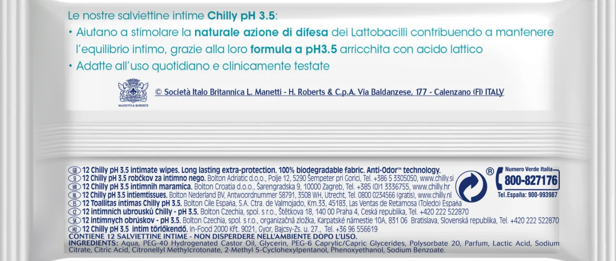 Toallitas Íntimas Extra Protección pH 3,5