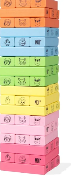 Torre de Madera Color Blocks Juego de Construcción