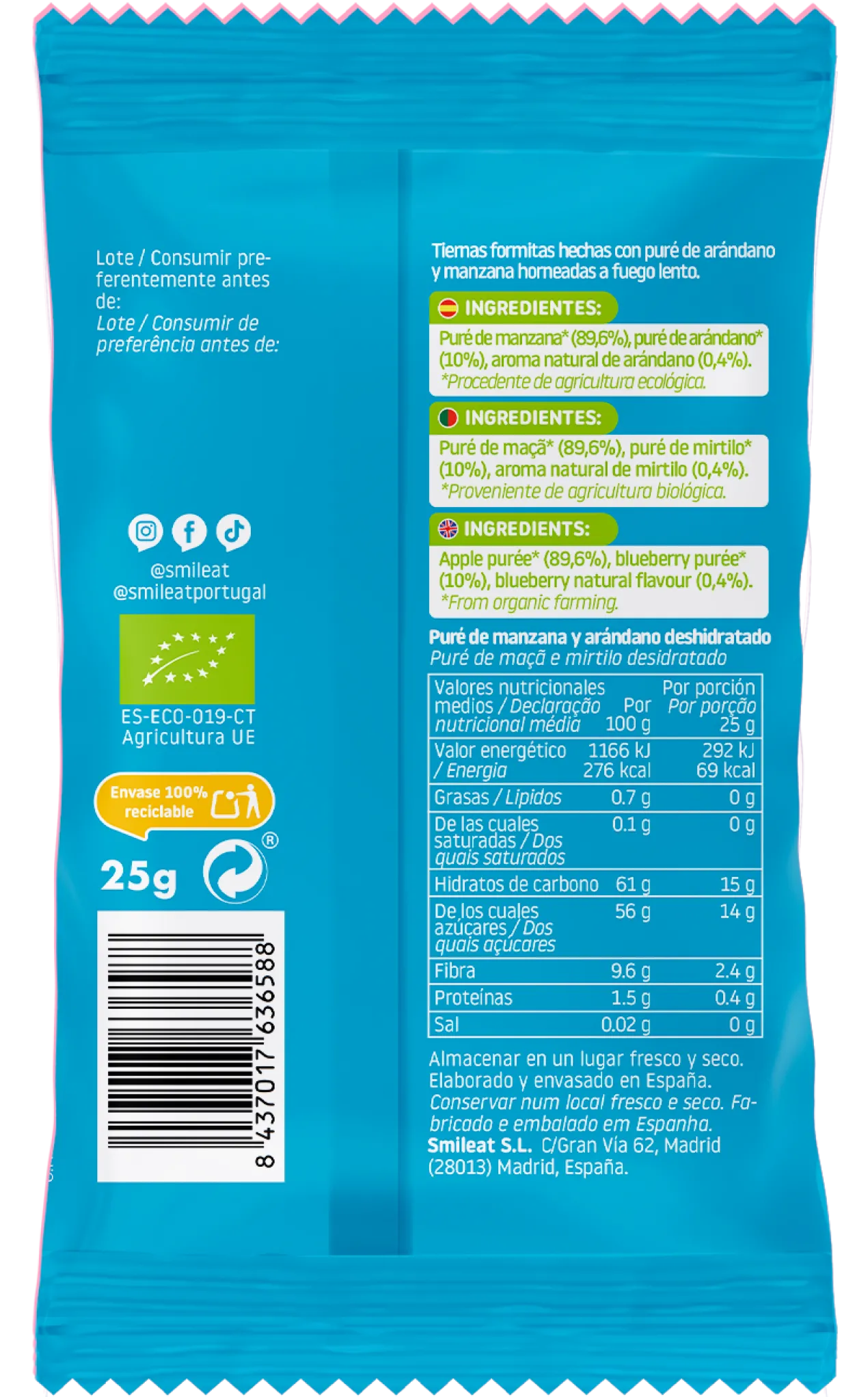 Triboo Snack de Arándanos Ecológico