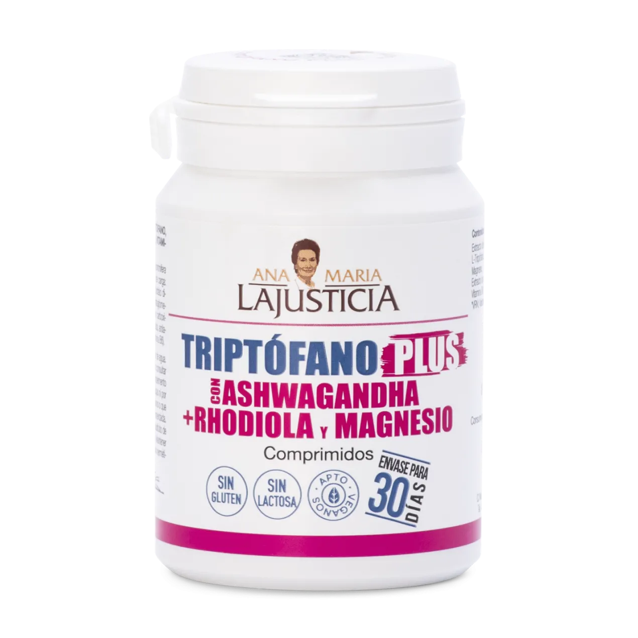 Triptófano Plus Con Ashwagandha+ Rhodiola y Magnesio Comprimidos