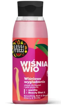 Tutti Frutti Aceite Suavizante para Baño y Ducha con Cereza y Vainilla + Beauty Shot A