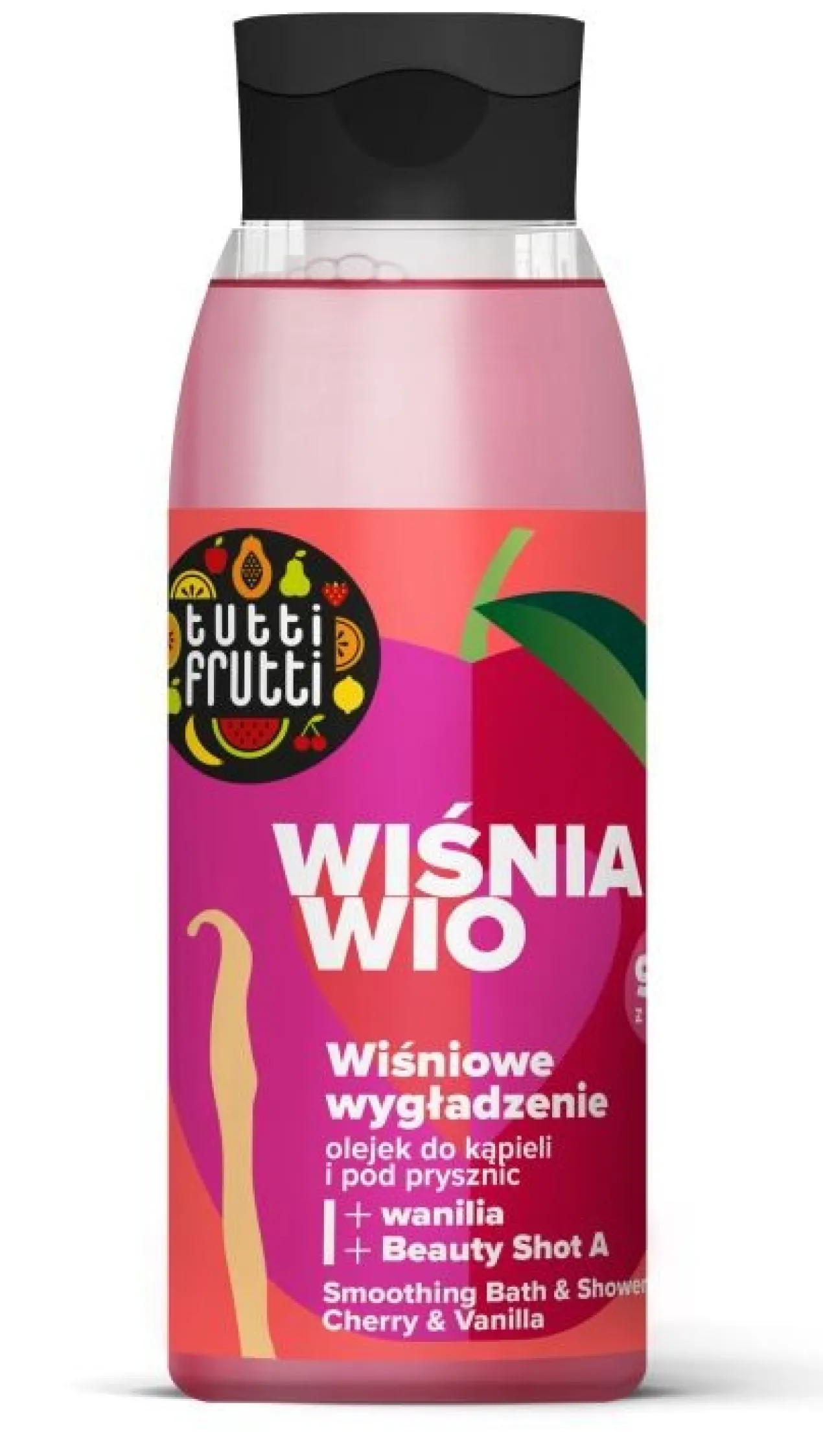 Tutti Frutti Aceite Suavizante para Baño y Ducha con Cereza y Vainilla + Beauty Shot A