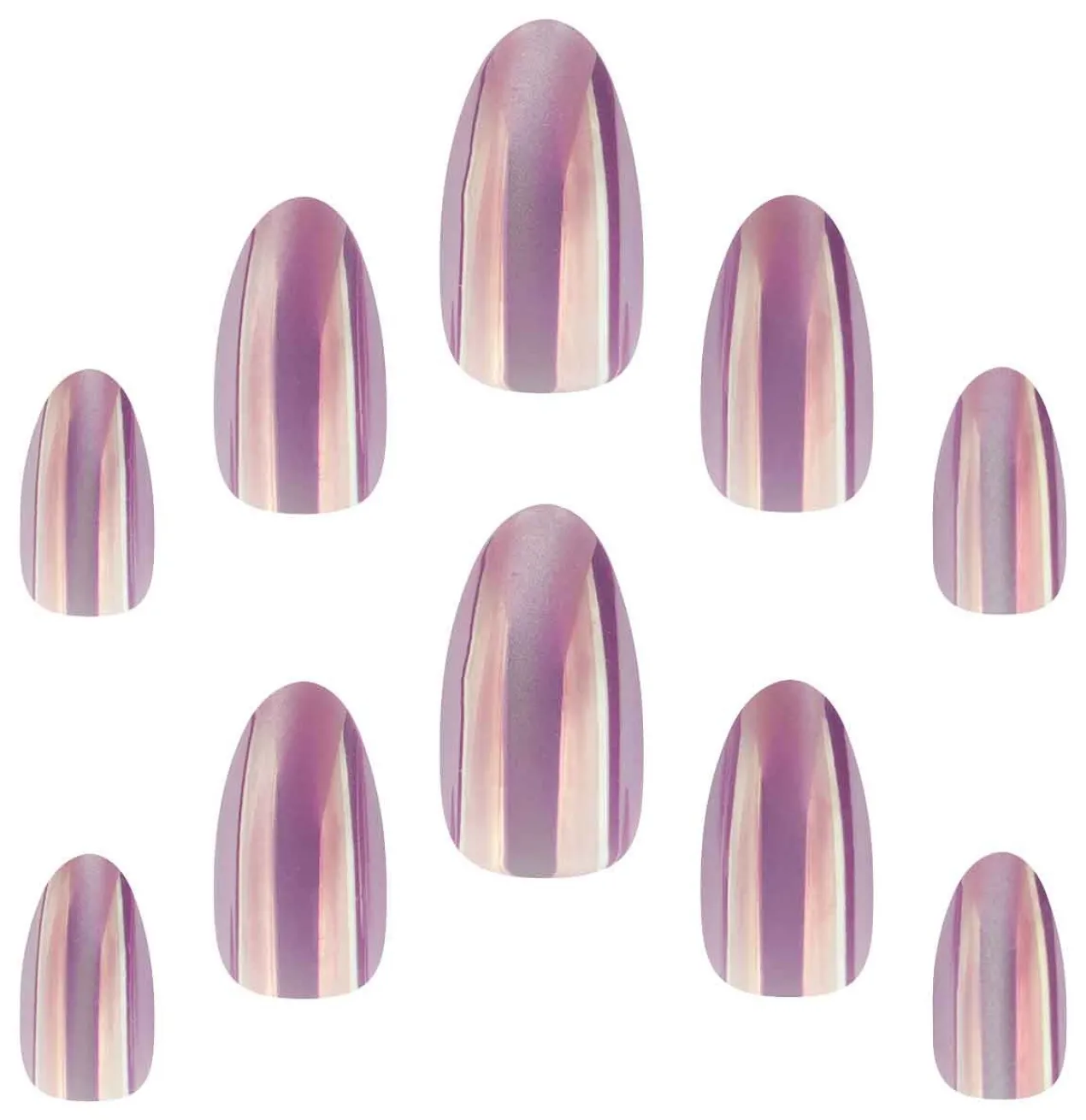 Uñas Postizas Gel Finish Mirror Cat Eye