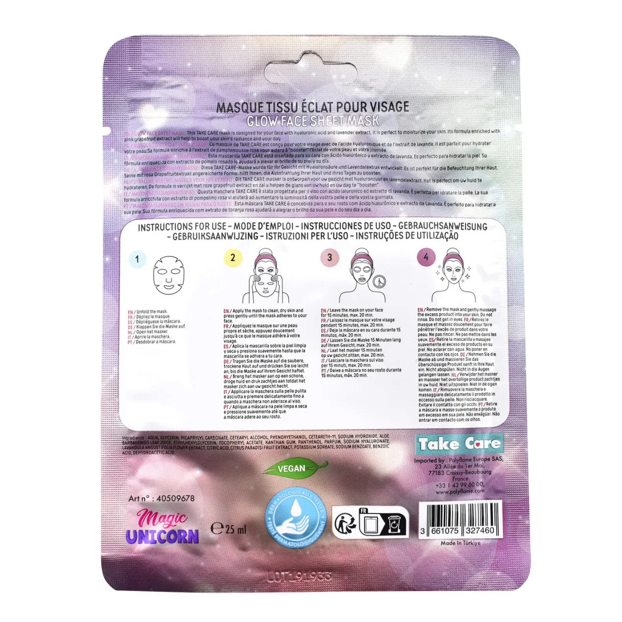 Unicornio Mascarilla Facial Luminosa