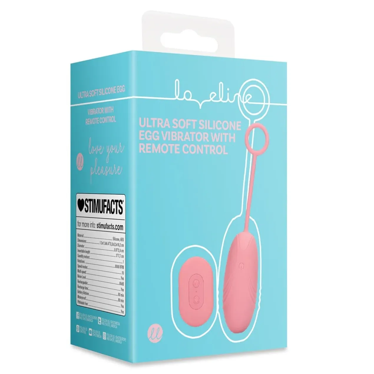 Vibrador Loveline by Shots Ultra Soft Silicone Egg Vibrator with Remote Control