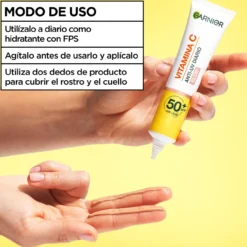 Vitamina C Fluido Antimanchas Anti-UV Diario Efecto Glow FPS50+