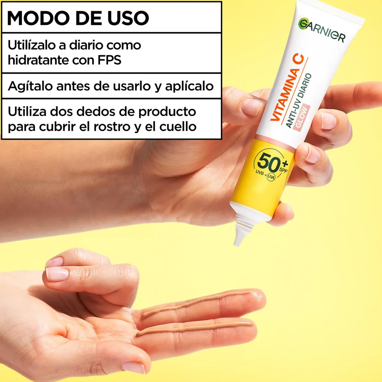 Vitamina C Fluido Antimanchas Anti-UV Diario Efecto Glow FPS50+