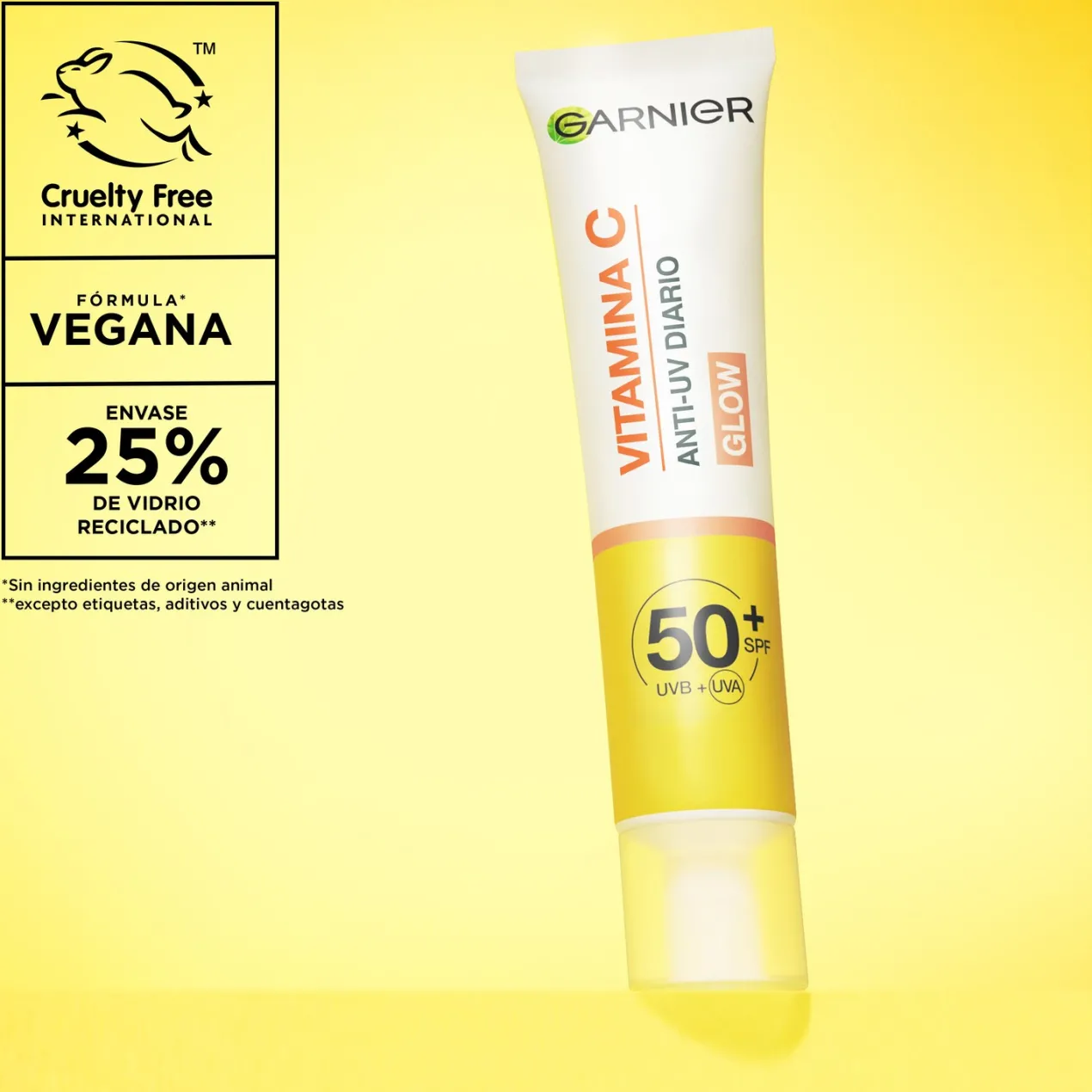 Vitamina C Fluido Antimanchas Anti-UV Diario Efecto Glow FPS50+
