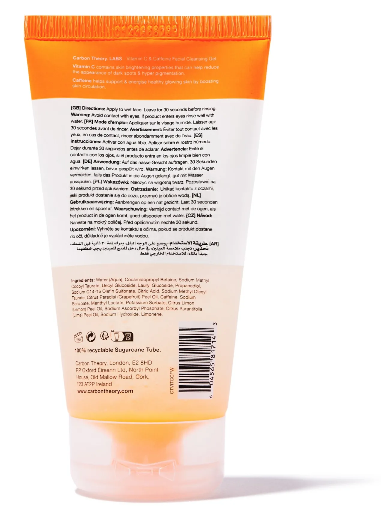 Vitamin C & Caffeine Facial Cleansing Gel Limpiador Facial con Vitamina C y Cafeína