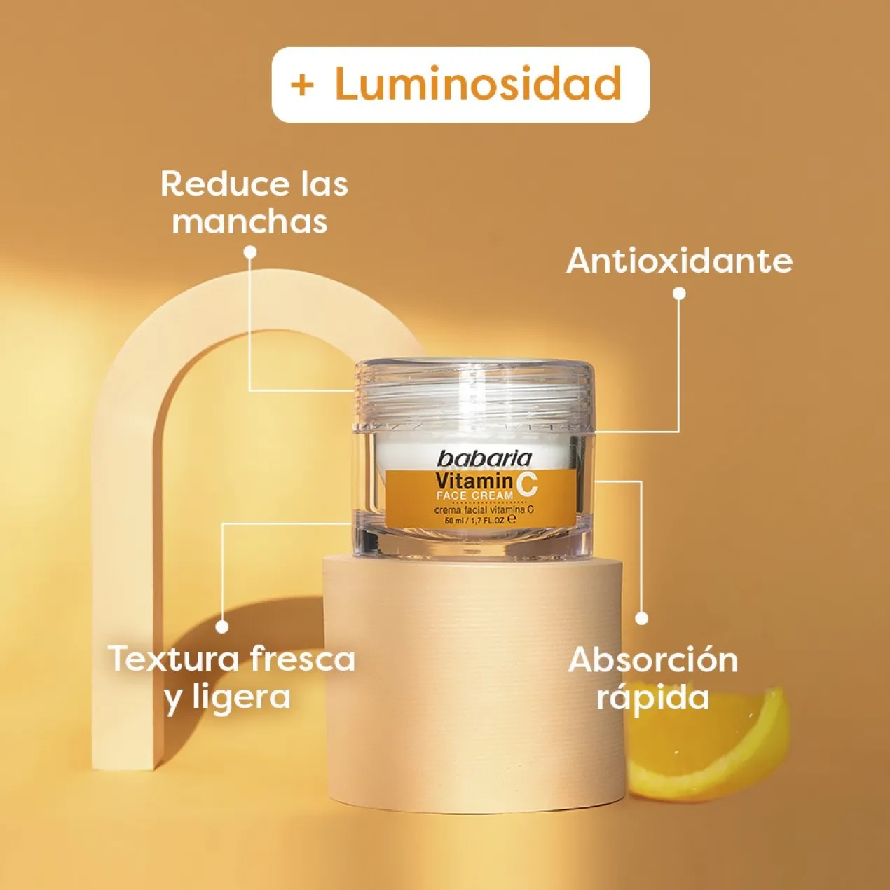 Vitamin C Crema Facial Efecto Antioxidante + Luminosidad