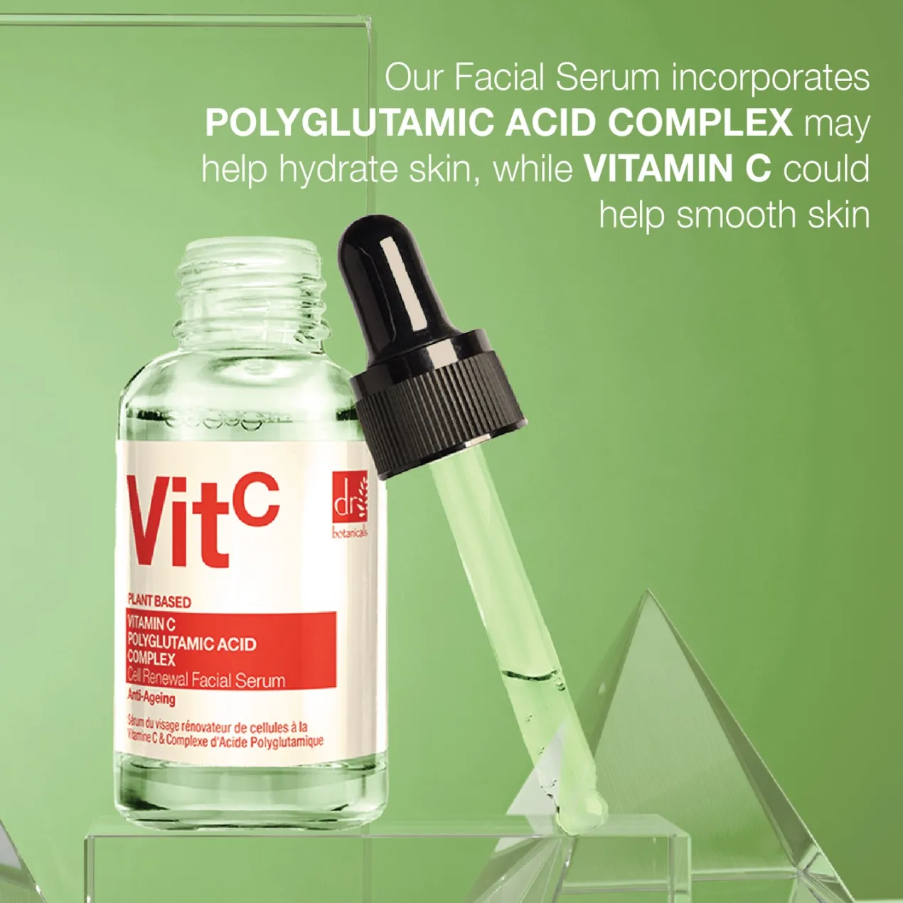 Vitamin C & Polyglutamic Acid Sérum Facial Iluminador