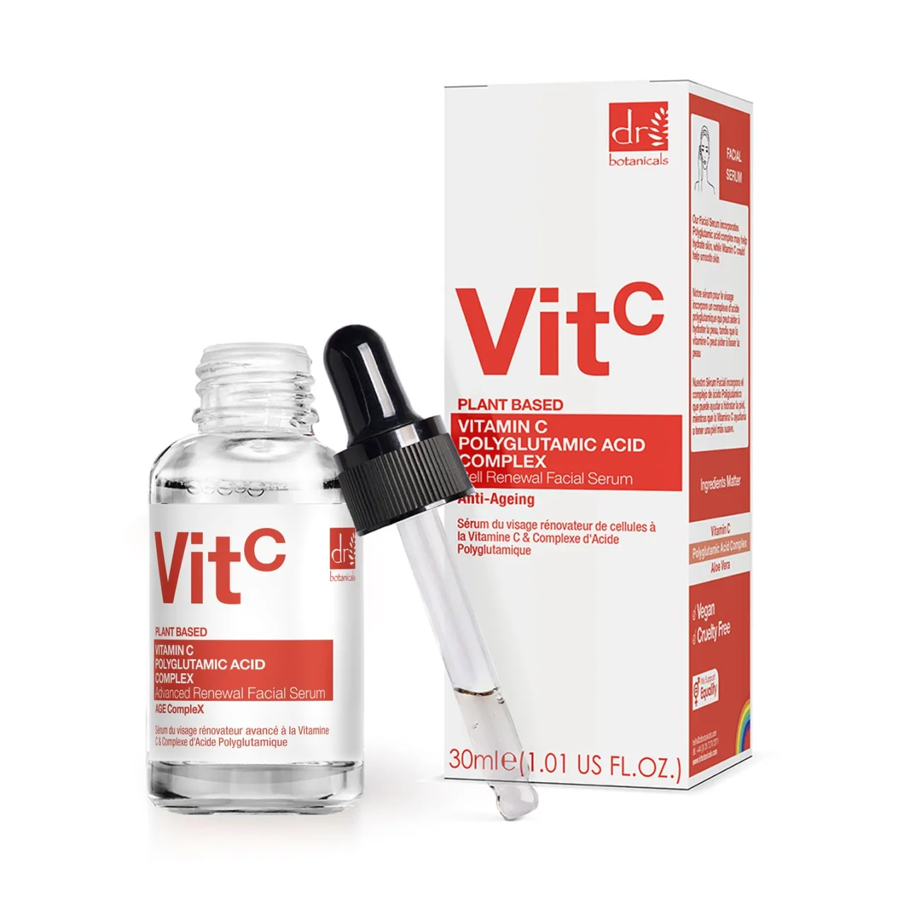 Vitamin C & Polyglutamic Acid Sérum Facial Iluminador