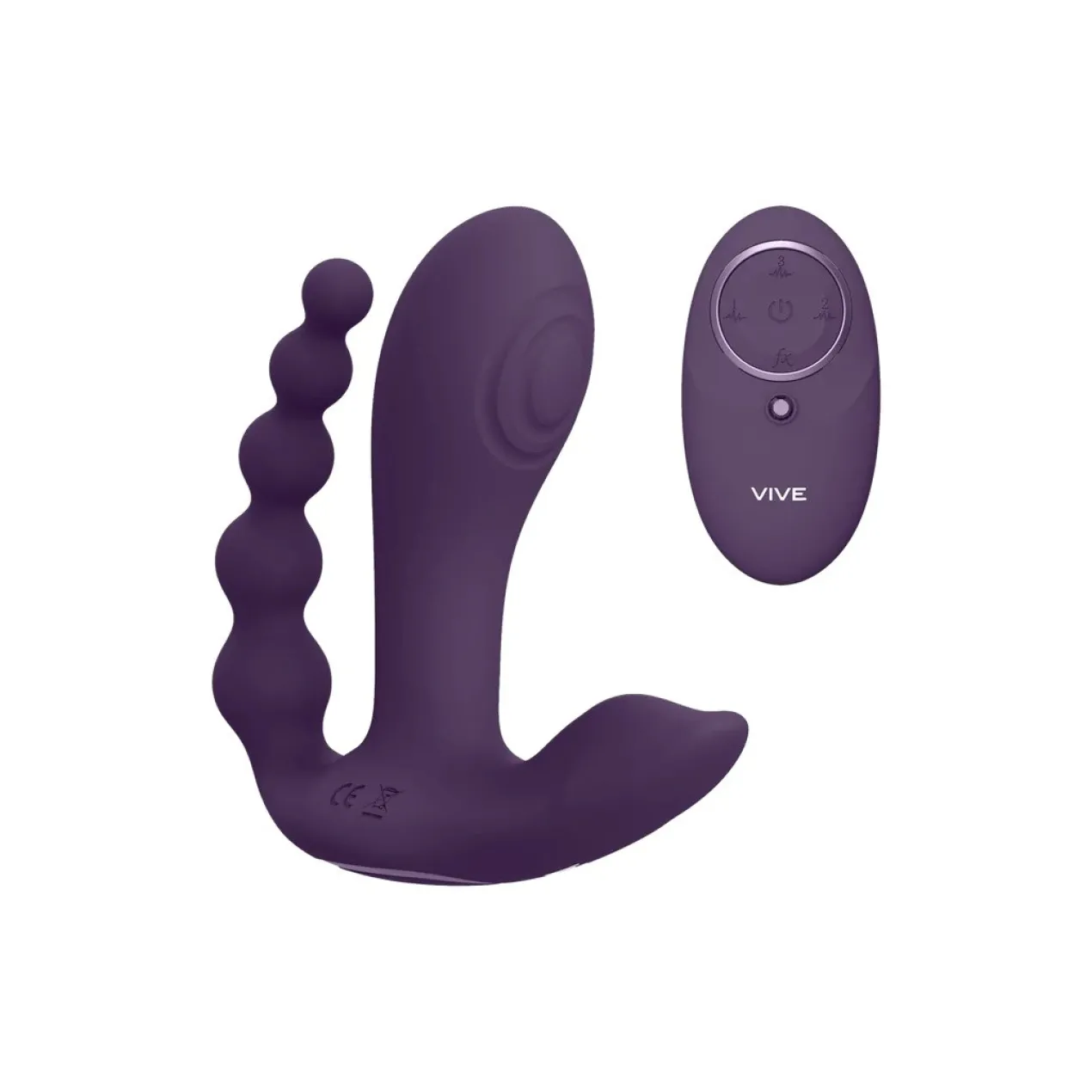 Vive by Shots Kata Vibrador de Doble Penetración con Ondas de Pulso y Vibración