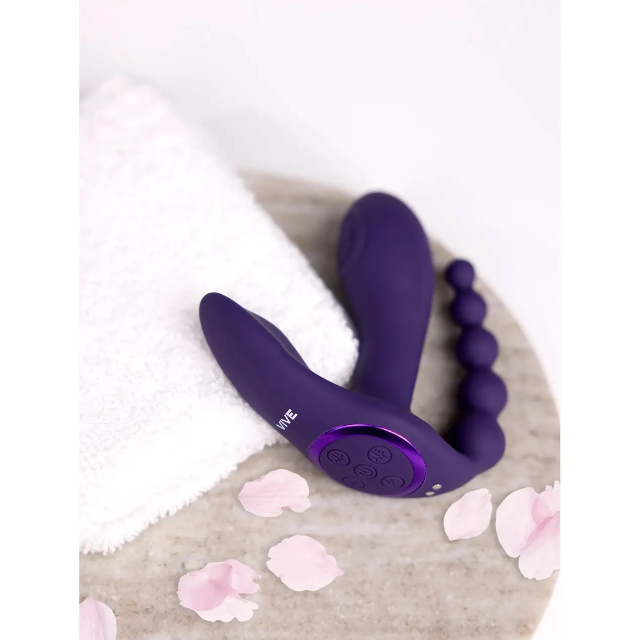 Vive by Shots Kata Vibrador de Doble Penetración con Ondas de Pulso y Vibración