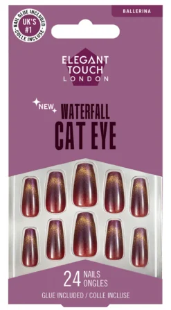 Waterfall Cat Eye Ballerina Uñas Postizas Edición Limitada